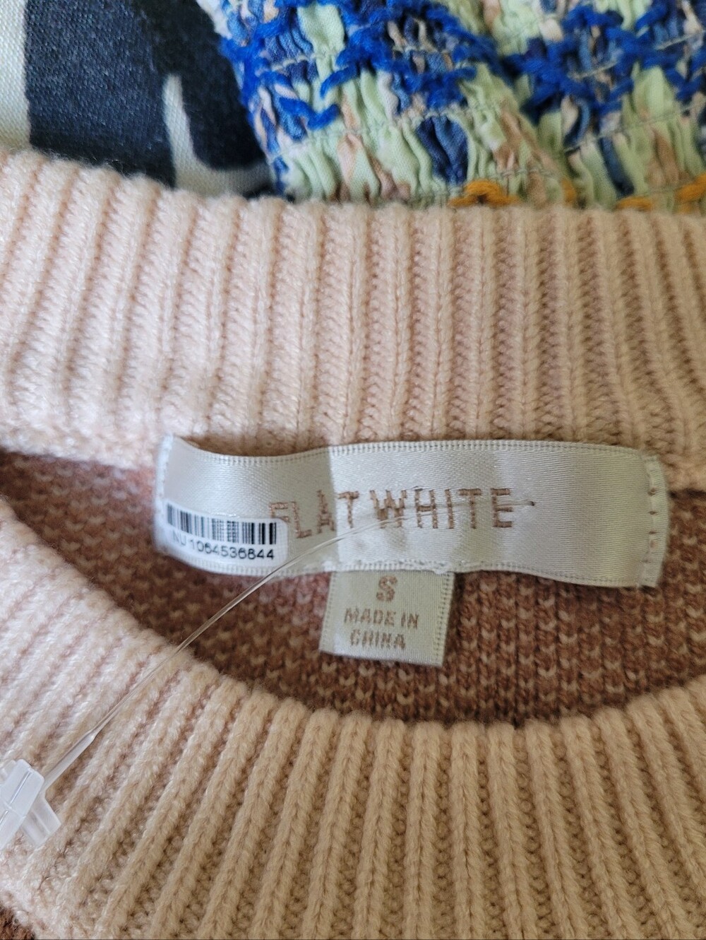 Anthropologie Flat White Sweater With Fish Design - Picture 3 of 4